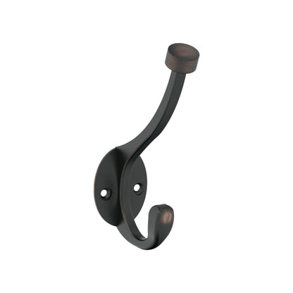 Amerock Adare Double Prong Polished Chrome Wall-Mounted Hook