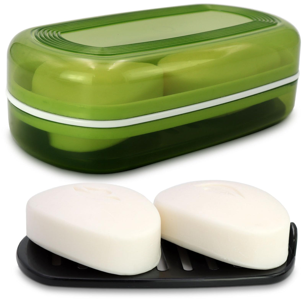 Travel Soap Container, Bar Soap Holder, Portable Soap Case, Soap Dish with Lid for Traveling, Camping, Gym, Bathroom (Blue Style-1)